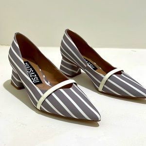 New heels with white stripes